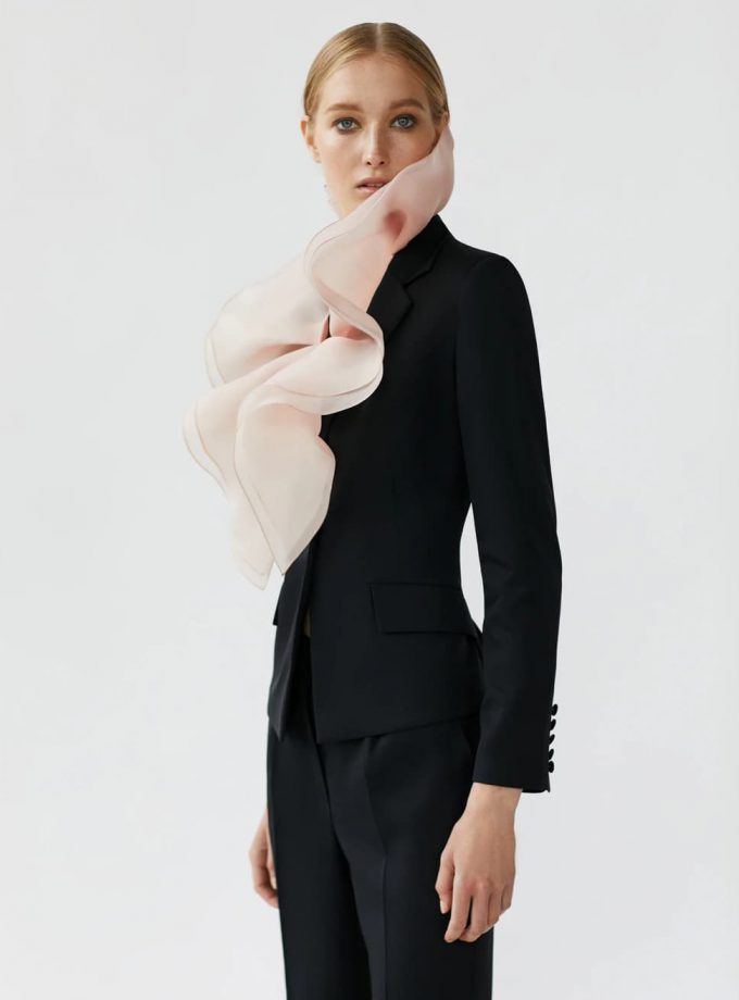 Black short fitted jacket